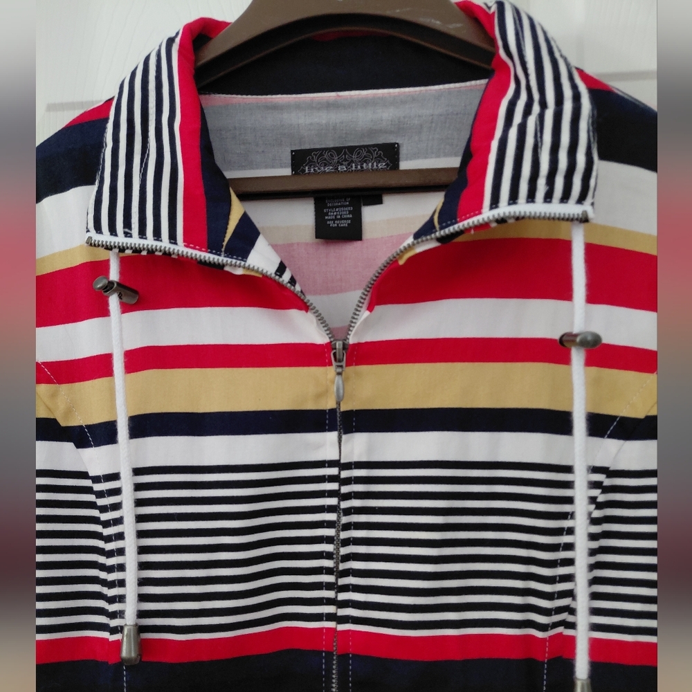 Live a Little Multicolor Striped Zip-up Jacket - Picture 4 of 6
